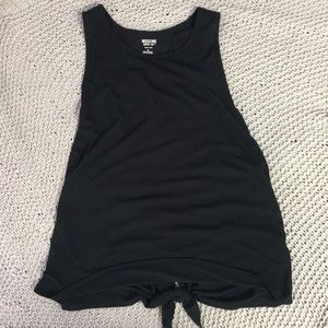 Dressy black tank, size medium, open back.